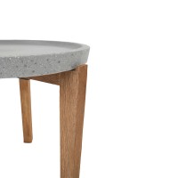 ORRIN COFFEE TABLE ΚΑΦΕ ΦΥΣΙΚΟ 73x73x48cm