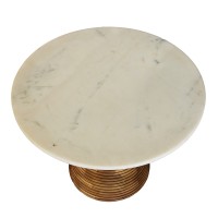 SAVOA SIDE TABLE ΛΕΥΚΟ ΚΑΡΥΔΙ 45x45x45cm