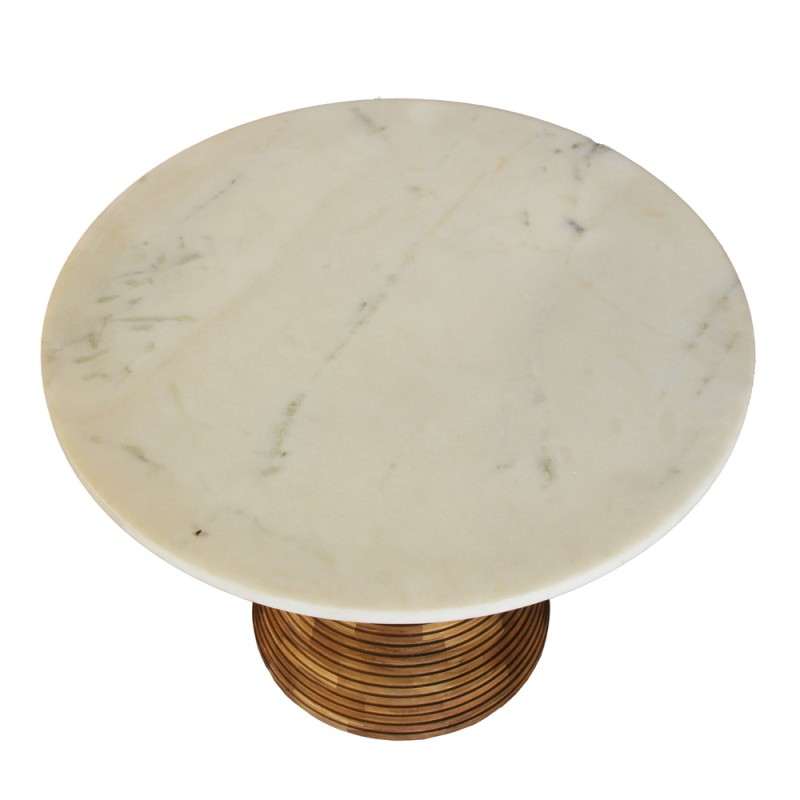 SAVOA SIDE TABLE ΛΕΥΚΟ ΚΑΡΥΔΙ 45x45x45cm