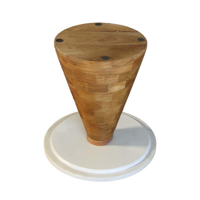 SAVOA SIDE TABLE ΛΕΥΚΟ ΚΑΡΥΔΙ 45x45x45cm