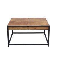COMBO COFFEE TABLE ΚΑΡΥΔΙ ΜΑΥΡΟ 84x80x42cm
