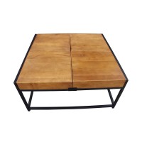 COMBO COFFEE TABLE ΚΑΡΥΔΙ ΜΑΥΡΟ 84x80x42cm