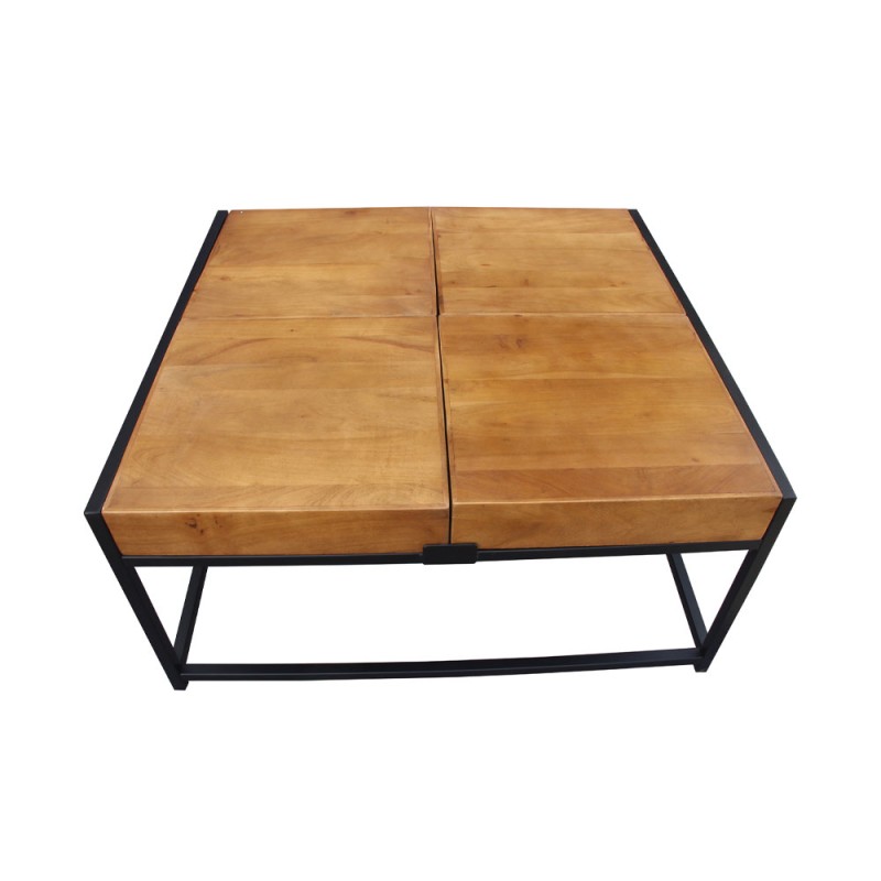 COMBO COFFEE TABLE ΚΑΡΥΔΙ ΜΑΥΡΟ 84x80x42cm