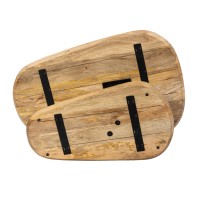 LEVEL COFFEE TABLE ΦΥΣΙΚΟ ΜΑΥΡΟ 95x65x48cm