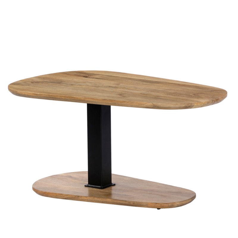 LEVEL COFFEE TABLE ΦΥΣΙΚΟ ΜΑΥΡΟ 95x65x48cm