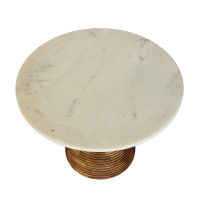 SAVOA SIDE TABLE ΛΕΥΚΟ ΚΑΡΥΔΙ 60x60x45cm