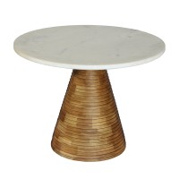 SAVOA SIDE TABLE ΛΕΥΚΟ ΚΑΡΥΔΙ 60x60x45cm