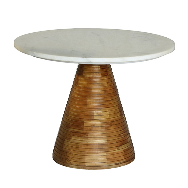 SAVOA SIDE TABLE ΛΕΥΚΟ ΚΑΡΥΔΙ 60x60x45cm