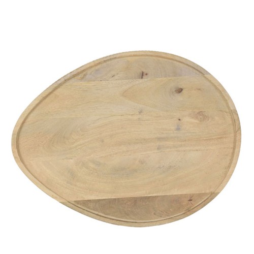 PILEA 56 SIDE TABLE ΦΥΣΙΚΟ ΛΕΥΚΟ 56x43x56cm