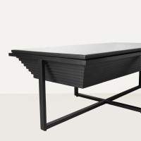 CHEOPS COFFEE TABLE ΜΑΥΡΟ 120x60x42cm