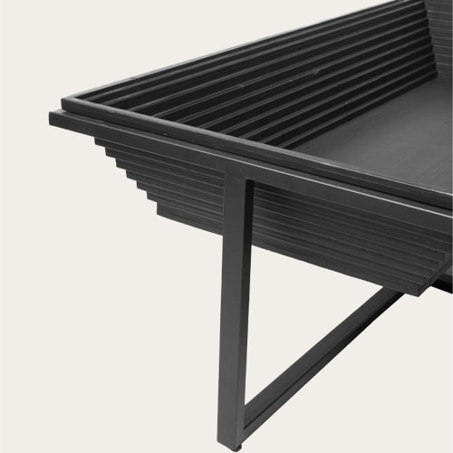CHEOPS COFFEE TABLE ΜΑΥΡΟ 120x60x42cm