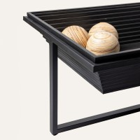 CHEOPS COFFEE TABLE ΜΑΥΡΟ 120x60x42cm