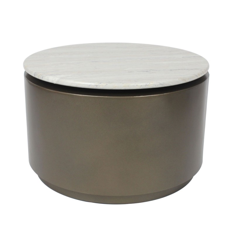 POMMA COFFEE TABLE TRAVERTINE BRONZE 60x60x38cm