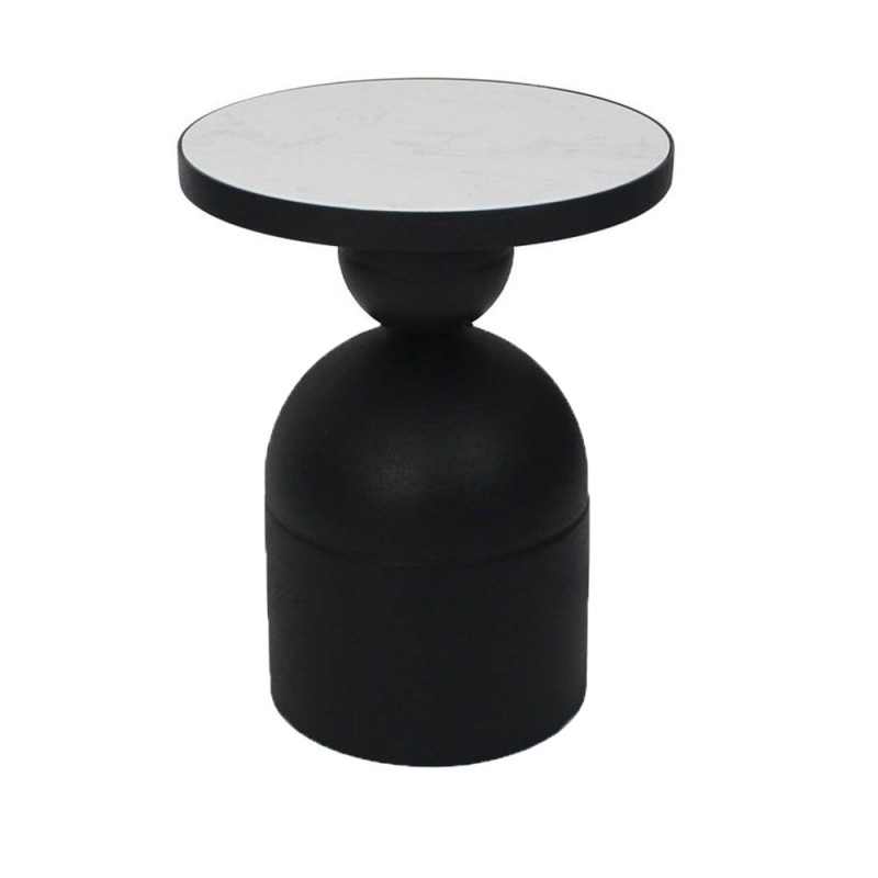 BOMB SIDE TABLE ΛΕΥΚΟ ΜΑΥΡΟ 41x41x62.5cm