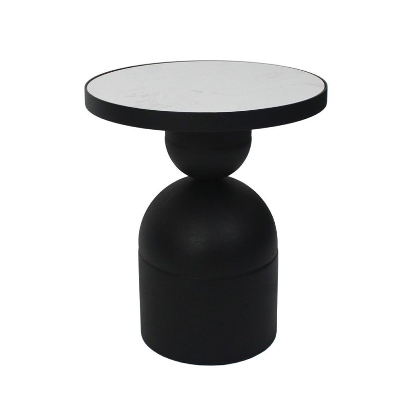 BOMB SIDE TABLE ΛΕΥΚΟ ΜΑΥΡΟ 41x41x48cm