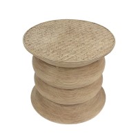 RIBBONS SIDE TABLE ΦΥΣΙΚΟ 59x59x53cm