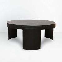 VOLCANO COFFEE TABLE ΜΑΥΡΟ 88x88x37cm
