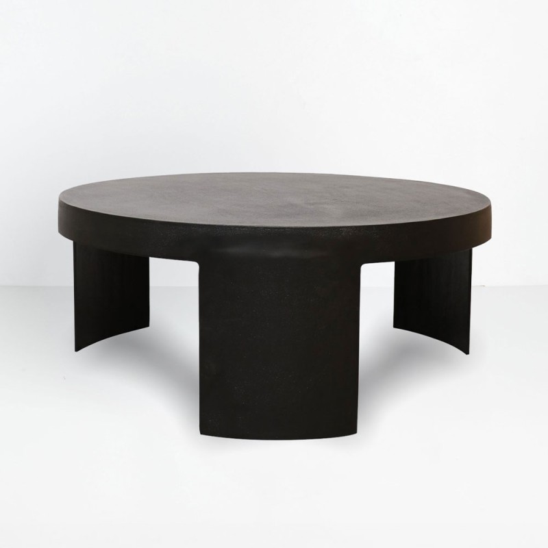 VOLCANO COFFEE TABLE ΜΑΥΡΟ 88x88x37cm