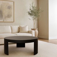 VOLCANO COFFEE TABLE ΜΑΥΡΟ 88x88x37cm