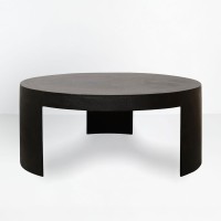 VOLCANO COFFEE TABLE ΜΑΥΡΟ 88x88x37cm