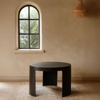 VOLCANO COFFEE TABLE ΜΑΥΡΟ 65x65x42cm