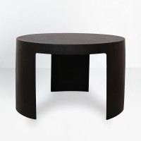 VOLCANO COFFEE TABLE ΜΑΥΡΟ 65x65x42cm