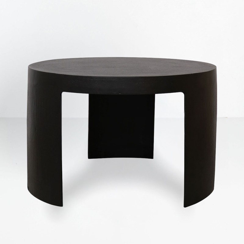 VOLCANO COFFEE TABLE ΜΑΥΡΟ 65x65x42cm