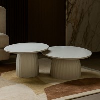 TOLEDO COFFEE TABLE ΛΕΥΚΟ ΜΕ PATTERN 60x60x38cm