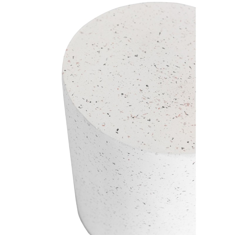 WHEEL SIDE SIDE TABLE TERRAZZO 35x35x47cm