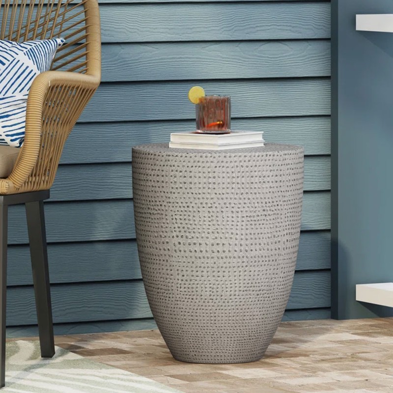 AFRICA SIDE TABLE ΓΚΡΙ 36x36x45cm