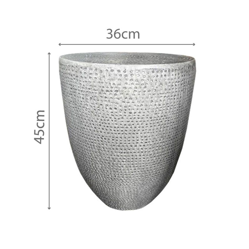 AFRICA SIDE TABLE ΓΚΡΙ 36x36x45cm