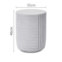 GEOMETRICAL 2 SIDE TABLE ΛΕΥΚΟ 35x35x46cm
