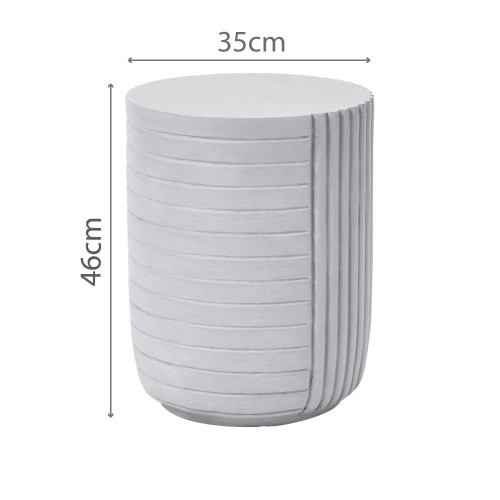 GEOMETRICAL 2 SIDE TABLE ΛΕΥΚΟ 35x35x46cm