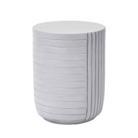 GEOMETRICAL 2 SIDE TABLE ΛΕΥΚΟ 35x35x46cm