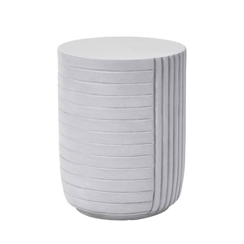 GEOMETRICAL 2 SIDE TABLE ΛΕΥΚΟ 35x35x46cm