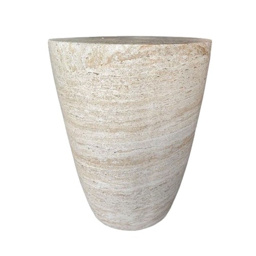 LITHOS CONIC SIDE TABLE BEIGE 37x37x47cm