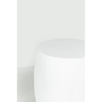 LITHOS OVAL SIDE TABLE ΛΕΥΚΟ 62x43.5x53cm