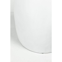 LITHOS OVAL SIDE TABLE ΛΕΥΚΟ 62x43.5x53cm