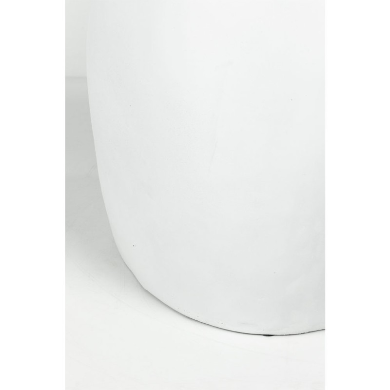 LITHOS OVAL SIDE TABLE ΛΕΥΚΟ 62x43.5x53cm