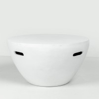 LITHOS CENTRAL COFFEE TABLE ΛΕΥΚΟ 68x68x36cm