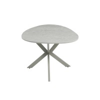 CASPIAN COFFEE TABLE ΓΚΡΙ ΜΕ ΟΨΗ ΜΑΡΜΑΡΟΥ LATTE 120x60x43cm