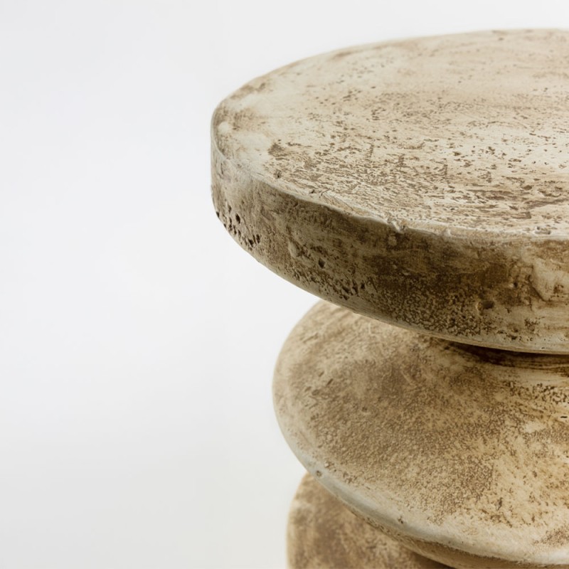 SANDY SIDE TABLE ΚΑΦΕ ΑΝΟΙΧΤΟ 38.5x38.5x51cm