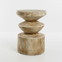 SANDY SIDE TABLE ΚΑΦΕ ΑΝΟΙΧΤΟ 38.5x38.5x51cm