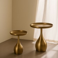 SEAL SIDE TABLE BROWN GOLD 41x41x49cm