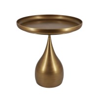 SEAL SIDE TABLE BROWN GOLD 51x51x53.5cm