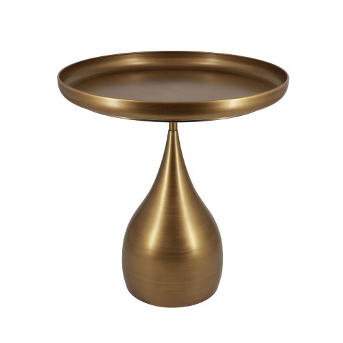SEAL SIDE TABLE BROWN GOLD 51x51x53.5cm