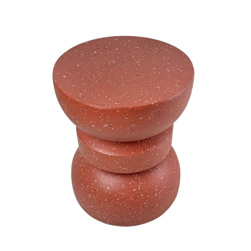 TERRACOTTA SIDE TABLE TERRAZZO TERRACOTTA 36x36x46cm