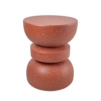 TERRACOTTA SIDE TABLE TERRAZZO TERRACOTTA 36x36x46cm