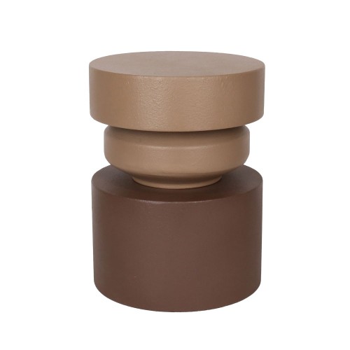 ZELO SIDE TABLE ΚΑΦΕ ΑΝΟΙΧΤΟ ΚΑΦΕ ΣΚΟΥΡΟ 35x35x46cm