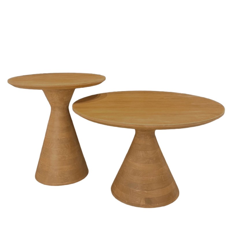VERTEX COFFEE TABLE ΦΥΣΙΚΟ 50x50x55cm